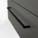 Elba Graphite Grey Wall Hung Drawer Vanity with Marble Top & Cody Basin 800mm - Black Accents