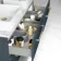 Elba Inky Blue Double Wall Hung Drawer Vanity with Marble Top & Cody Basin 1200mm - Brushed Brass Accents