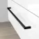 Elba Gloss White Wall Hung Drawer Vanity with Marble Top & Cody Basin 800mm - Black Accents