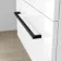 Elba Gloss White Double Wall Hung Drawer Vanity with Marble Top & Cody Basin 1200mm - Black Accents