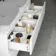 Corsica Gloss White Wall Hung Drawer Vanity with Marble Top 1200mm - Excludes Counter Top Basin