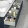 Corsica Inky Blue Wall Hung Drawer Vanity with Marble Top & Curved Counter Top Basin 1200mm