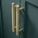 Bermuda Midnight Green Basin Vanity 800mm - Brass Knurled Handles