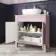Bermuda Cashmere Pink Vanity with Marble Top & Curved Counter Top Basin 800mm