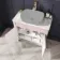 Bermuda Cashmere Pink Cabinet with Marble Top 800mm (Excludes Counter Top Basin) - Brushed Brass Accents