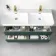 Corsica Midnight Green Wall Hung Double Basin Drawer Vanity 1200mm