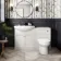Capri Cotton White Combination Vanity Basin and Miami Toilet 1350mm - Chrome Handles