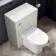 Capri Cotton White Combination Vanity Basin and Miami Toilet 1350mm - Chrome Handles