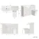 Capri Cotton White Combination Vanity Basin and Houston Toilet 1350mm - Chrome Handles