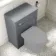 Capri Fog Grey Basin Vanity and Back To Wall Unit 1350mm (Excludes Toilet) - Chrome Handles