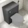 Capri Slate Grey Basin Vanity and Back To Wall Unit 1350mm (Excludes Toilet) - Chrome Handles