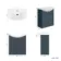 Capri Navy Blue Vanity with Semi Recessed Basin 750mm - Brushed Handles
