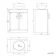 Mersey Gloss White Vanity with Oval Basin 600mm - Black Accents