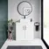 Mersey Gloss White Vanity with Troy Basin 800mm - Black Accents