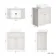 Milos Cotton White Vanity with Troy Basin 800mm - Brushed Handles