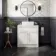 Milos Cotton White Vanity with Troy Basin 800mm - Chrome Handles