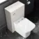 Milos Cotton White Combination Vanity Basin and Houston Toilet 1000mm - Chrome Handles