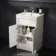 Milos Cotton White Basin Vanity 500mm - Traditional Handles