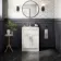 Milos Cotton White Basin Vanity 600mm - Traditional Handles