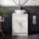 Milos Cotton White Vanity with Oval Basin 600mm - Traditional Handles