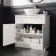 Milos Cotton White Vanity with Oval Basin 800mm - Traditional Handles