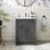 Milos Slate Grey Basin Vanity 600mm - Chrome Handles