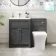 Milos Slate Grey Combination Vanity Basin and Houston Toilet 1100mm - Chrome Handles