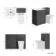 Milos Slate Grey Combination Vanity Basin and Houston Toilet 1100mm - Chrome Handles