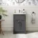 Milos Slate Grey Basin Vanity 500mm - Traditional Handles