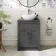 Milos Slate Grey Vanity with Oval Basin 600mm - Traditional Handles