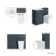 Milos Navy Blue Combination Vanity Basin and Houston Toilet 1000mm - Chrome Handles