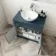 Milos Navy Blue Vanity with Oval Basin 800mm - Traditional Handles