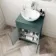 Milos Mystic Green Vanity with Oval Basin 600mm - Traditional Handles