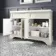 Lucia Chalk White Double Basin Vanity 1200mm - Brushed Brass Accents
