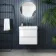 Corsica Gloss White Wall Hung Basin Drawer Vanity 600mm