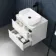 Corsica Gloss White Wall Hung Drawer Vanity with Marble Top & Marin Basin 600mm