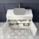 Lucia Chalk White Cabinet with Marble Top 1030mm (Excludes Counter Top Basin) - Brushed Brass Accents