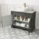 Lucia Graphite Grey Vanity with Marble Top & Curved Counter Top Basin 1030mm - Brushed Brass Accents