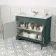 Lucia Midnight Green Basin Vanity 1030mm - Brass Knurled Handles