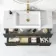 Elba Graphite Grey Wall Hung Drawer Vanity with Marble Top & Cody Basin 1000mm - Brushed Brass Accents