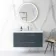 Elba Inky Blue Wall Hung Basin Drawer Vanity 1000mm - Brushed Brass Accents