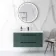Elba Midnight Green Wall Hung Basin Drawer Vanity 1000mm - Black Accents