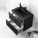 Elba Matt Black Wall Hung Basin Drawer Vanity 600mm