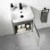 Corsica Tungsten Grey Wall Hung Slimline Basin Vanity 400mm