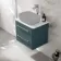 Omaha Mystic Green Wall Hung Drawer Vanity with Marble Top 600mm - Excludes Counter Top Basin