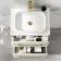 Omaha Linen White Wall Hung Drawer Vanity with Marble Top & Marin Basin 600mm - Brushed Brass Accents