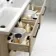 Elba Dawn Oak Wall Hung Double Basin Drawer Vanity 1200mm - Black Accents