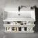 Crete Fluted Linen White Wall Hung Basin Drawer Vanity 1000mm