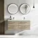 Elba Dawn Oak Wall Hung Double Basin Drawer Vanity 1200mm