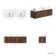 Malta Fluted Black Walnut Double Wall Hung Drawer Vanity with Marble Top & Marin Basin 1200mm